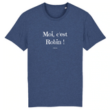 T-Shirt - Moi c'est Robin - Coton Bio - 7 Coloris - Cadeau Original - Cadeau Personnalisable - Cadeaux-Positifs.com -XS-Blanc-