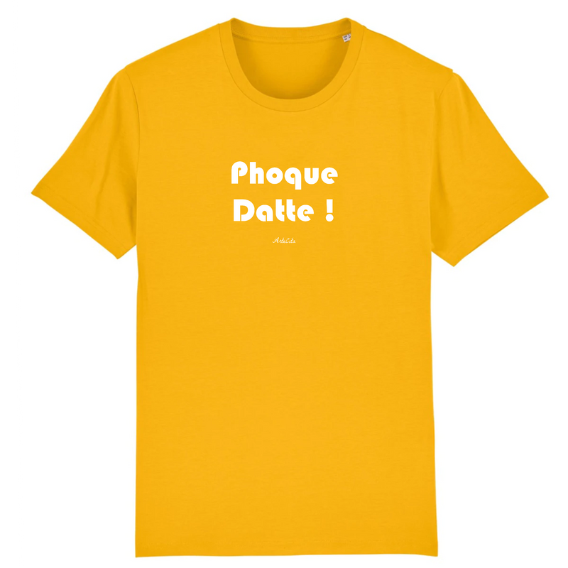 Cadeau anniversaire : T-Shirt Premium - Phoque Datte - Coton Bio - 12 Coloris - Humour - Cadeau Personnalisable - Cadeaux-Positifs.com -XS-Jaune-