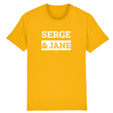 T-Shirt Premium - Serge & Jane - Coton Bio - 12 Coloris - Mythique - Cadeau Personnalisable - Cadeaux-Positifs.com -XS-Jaune-