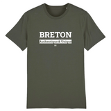 T-Shirt - Breton - Coton Bio - 7 Coloris - Cadeau Original - Cadeau Personnalisable - Cadeaux-Positifs.com -XS-Blanc-
