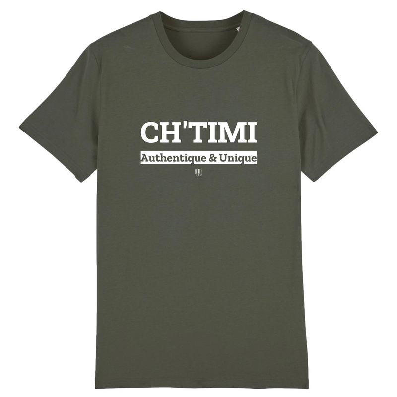 Cadeau anniversaire : T-Shirt - Ch'timi - Unisexe - Coton Bio - 7 Coloris - Cadeau Original - Cadeau Personnalisable - Cadeaux-Positifs.com -XS-Kaki-