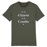 T-Shirt - Amour et Canelés - Unisexe - Coton Bio - Cadeau Original - Cadeau Personnalisable - Cadeaux-Positifs.com -XS-Marine-