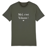 T-Shirt - Moi c'est Yohann - Coton Bio - 7 Coloris - Cadeau Original - Cadeau Personnalisable - Cadeaux-Positifs.com -XS-Noir-