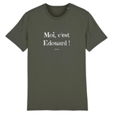 T-Shirt - Moi c'est Edouard - Coton Bio - 7 Coloris - Cadeau Original - Cadeau Personnalisable - Cadeaux-Positifs.com -XS-Marine-