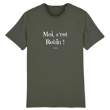 T-Shirt - Moi c'est Robin - Coton Bio - 7 Coloris - Cadeau Original - Cadeau Personnalisable - Cadeaux-Positifs.com -XS-Blanc-
