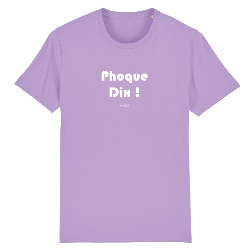 Cadeau anniversaire : T-Shirt Premium - Phoque Dix - Coton Bio - 12 Coloris - Humour - Cadeau Personnalisable - Cadeaux-Positifs.com -XS-Lavande-