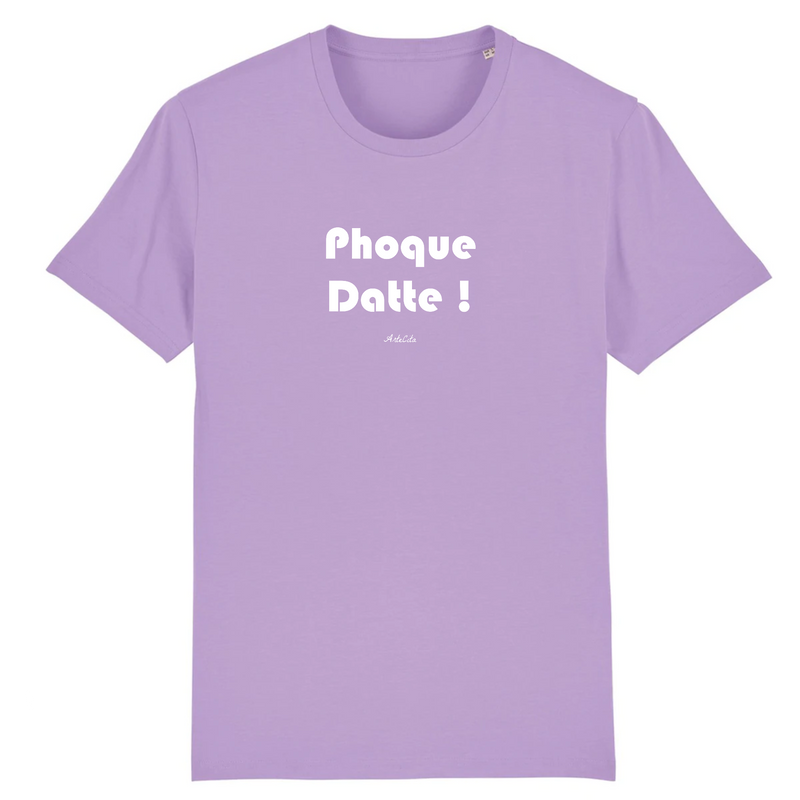 Cadeau anniversaire : T-Shirt Premium - Phoque Datte - Coton Bio - 12 Coloris - Humour - Cadeau Personnalisable - Cadeaux-Positifs.com -XS-Lavande-
