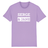 T-Shirt Premium - Serge & Jane - Coton Bio - 12 Coloris - Mythique - Cadeau Personnalisable - Cadeaux-Positifs.com -XS-Lavande-