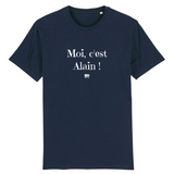 T-Shirt - Moi c'est Alain - Coton Bio - 7 Coloris - Cadeau Original - Cadeau Personnalisable - Cadeaux-Positifs.com -XS-Marine-