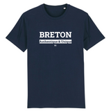 T-Shirt - Breton - Coton Bio - 7 Coloris - Cadeau Original - Cadeau Personnalisable - Cadeaux-Positifs.com -XS-Blanc-