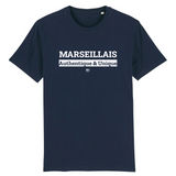 T-Shirt - Marseillais - Coton Bio - 7 Coloris - Cadeau Original - Cadeau Personnalisable - Cadeaux-Positifs.com -XS-Indigo-