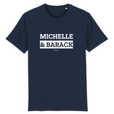 T-Shirt Premium - Michelle & Barack - Coton Bio - 12 Coloris - Mythique - Cadeau Personnalisable - Cadeaux-Positifs.com -XS-Marine-
