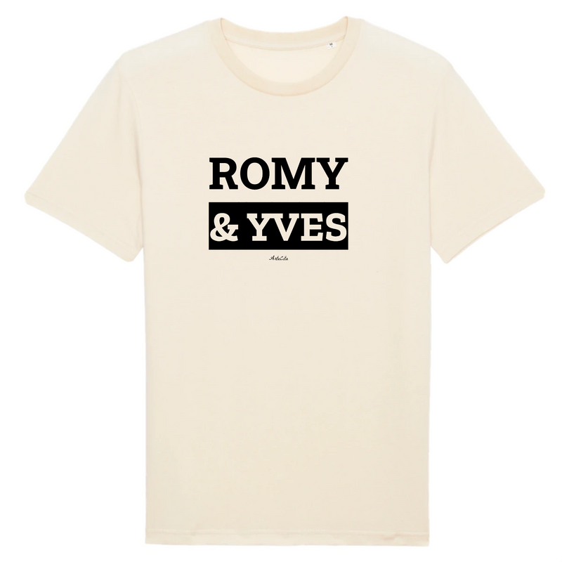 Cadeau anniversaire : T-Shirt Premium - Romy & Yves - Coton Bio - 12 Coloris - Mythique - Cadeau Personnalisable - Cadeaux-Positifs.com -XS-Naturel-