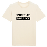 T-Shirt Premium - Michelle & Barack - Coton Bio - 12 Coloris - Mythique - Cadeau Personnalisable - Cadeaux-Positifs.com -XS-Naturel-