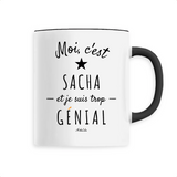 Mug - Sacha est trop Génial - 6 Coloris - Cadeau Original - Cadeau Personnalisable - Cadeaux-Positifs.com -Unique-Noir-