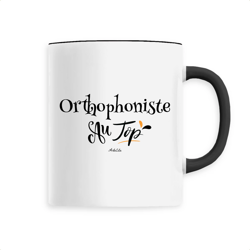 Cadeau anniversaire : Mug - Orthophoniste au Top - 6 Coloris - Cadeau Original - Cadeau Personnalisable - Cadeaux-Positifs.com -Unique-Noir-