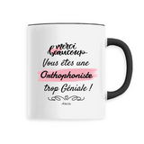 Mug - Merci, vous êtes une Orthophoniste trop Géniale - 6 Coloris - Cadeau Personnalisable - Cadeaux-Positifs.com -Unique-Blanc-