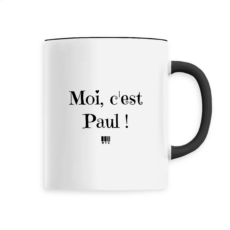 Cadeau anniversaire : Mug - Moi c'est Paul - 6 Coloris - Cadeau Original - Cadeau Personnalisable - Cadeaux-Positifs.com -Unique-Noir-