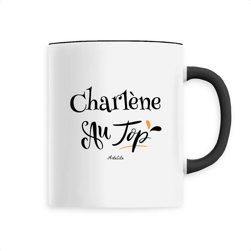 Cadeau anniversaire : Mug - Charlène au Top - 6 Coloris - Cadeau Original - Cadeau Personnalisable - Cadeaux-Positifs.com -Unique-Noir-