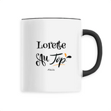 Mug - Lorette au Top - 6 Coloris - Cadeau Original - Cadeau Personnalisable - Cadeaux-Positifs.com -Unique-Noir-