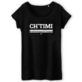 T-Shirt - Ch'timi - Femme - Coton Bio - 3 Coloris - Cadeau Original - Cadeau Personnalisable - Cadeaux-Positifs.com -XS-Gris-