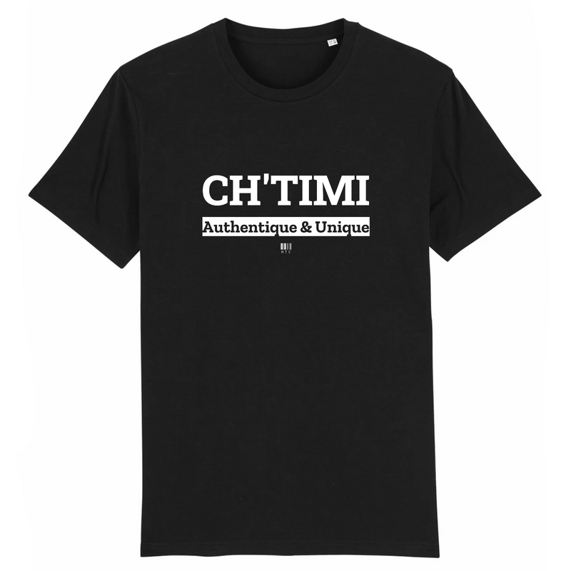 Cadeau anniversaire : T-Shirt - Ch'timi - Unisexe - Coton Bio - 7 Coloris - Cadeau Original - Cadeau Personnalisable - Cadeaux-Positifs.com -XS-Noir-