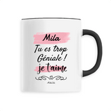 Mug - Mila je t'aime - 6 Coloris - Cadeau Tendre & Original - Cadeau Personnalisable - Cadeaux-Positifs.com -Unique-Noir-