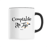 Mug - Comptable au Top - 6 Coloris - Cadeau Original - Cadeau Personnalisable - Cadeaux-Positifs.com -Unique-Blanc-