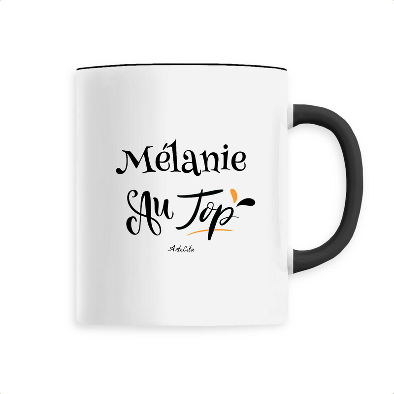 Cadeau anniversaire : Mug - Mélanie au Top - 6 Coloris - Cadeau Original - Cadeau Personnalisable - Cadeaux-Positifs.com -Unique-Noir-