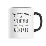 Mug - Une Secrétaire trop Géniale - 6 Coloris - Cadeau Original - Cadeau Personnalisable - Cadeaux-Positifs.com -Unique-Noir-