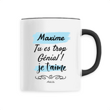 Mug - Maxime je t'aime - 6 Coloris - Cadeau Tendre & Original - Cadeau Personnalisable - Cadeaux-Positifs.com -Unique-Noir-