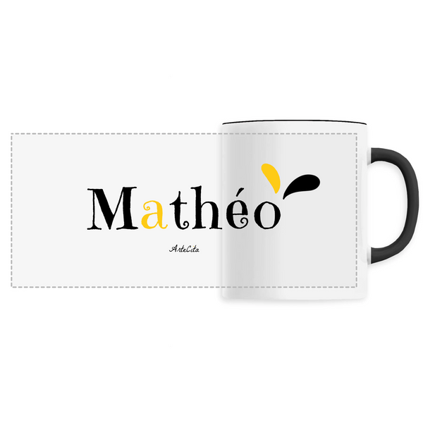 Mug - Mathéo - 6 Coloris - Cadeau Original - Cadeau Personnalisable - Cadeaux-Positifs.com -Unique-Noir-