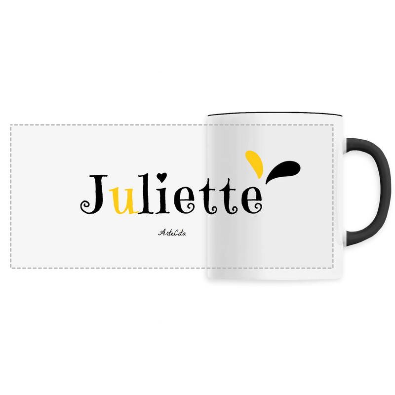 Cadeau anniversaire : Mug - Juliette - 6 Coloris - Cadeau Original - Cadeau Personnalisable - Cadeaux-Positifs.com -Unique-Noir-