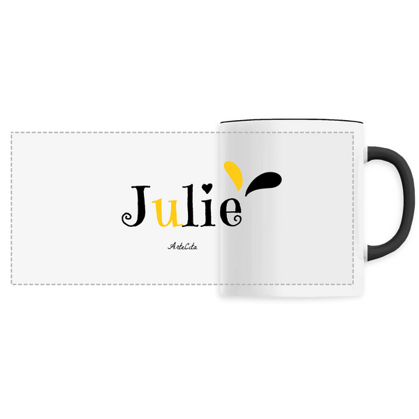 Mug - Julie - 6 Coloris - Cadeau Original - Cadeau Personnalisable - Cadeaux-Positifs.com -Unique-Noir-