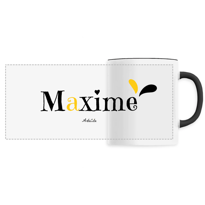 Cadeau anniversaire : Mug - Maxime - 6 Coloris - Cadeau Original - Cadeau Personnalisable - Cadeaux-Positifs.com -Unique-Noir-