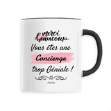 Mug - Merci vous êtes une Concierge trop Géniale - 6 Coloris - Cadeau Personnalisable - Cadeaux-Positifs.com -Unique-Blanc-