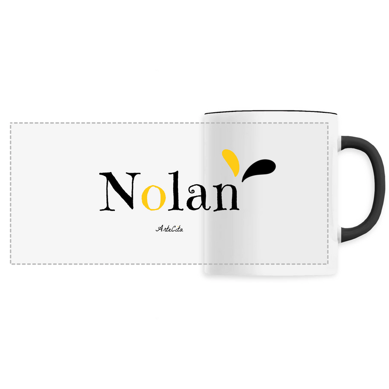 Cadeau anniversaire : Mug - Nolan - 6 Coloris - Cadeau Original - Cadeau Personnalisable - Cadeaux-Positifs.com -Unique-Noir-