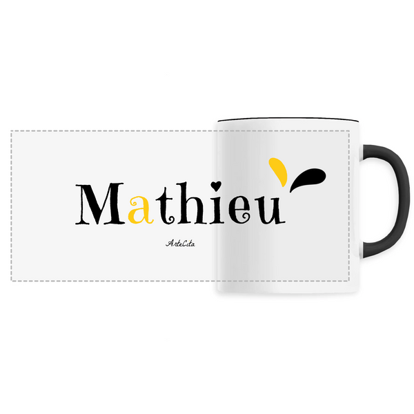 Mug - Mathieu - 6 Coloris - Cadeau Original - Cadeau Personnalisable - Cadeaux-Positifs.com -Unique-Noir-