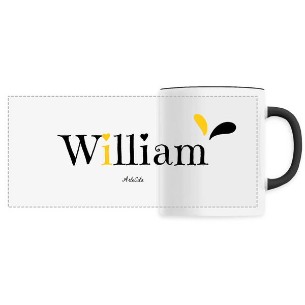 Mug - William - 6 Coloris - Cadeau Original - Cadeau Personnalisable - Cadeaux-Positifs.com -Unique-Noir-