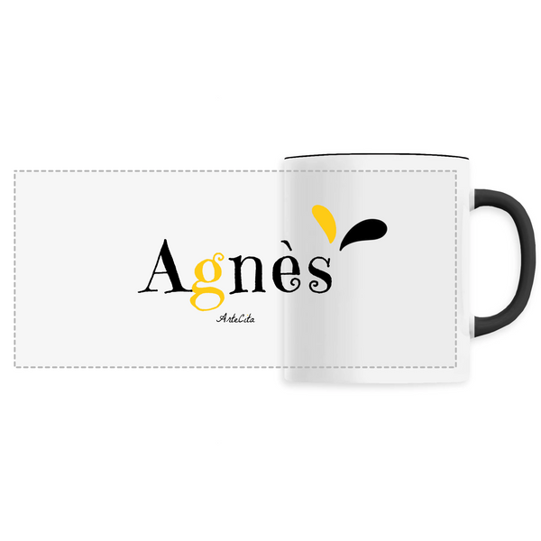Mug - Agnès - 6 Coloris - Cadeau Original - Cadeau Personnalisable - Cadeaux-Positifs.com -Unique-Noir-