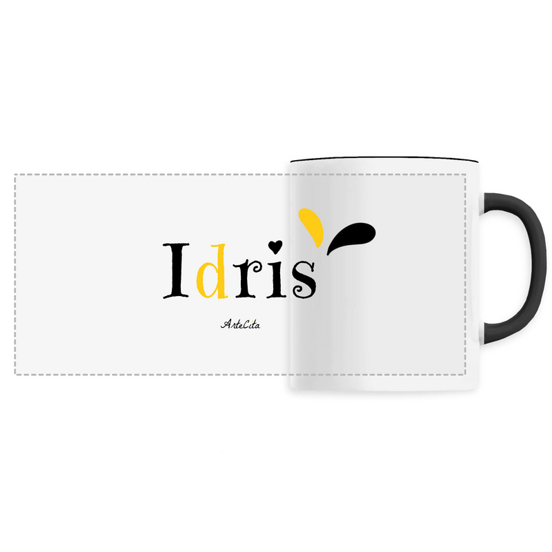 Cadeau anniversaire : Mug - Idris - 6 Coloris - Cadeau Original - Cadeau Personnalisable - Cadeaux-Positifs.com -Unique-Noir-