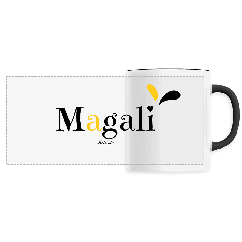 Cadeau anniversaire : Mug - Magali - 6 Coloris - Cadeau Original - Cadeau Personnalisable - Cadeaux-Positifs.com -Unique-Noir-