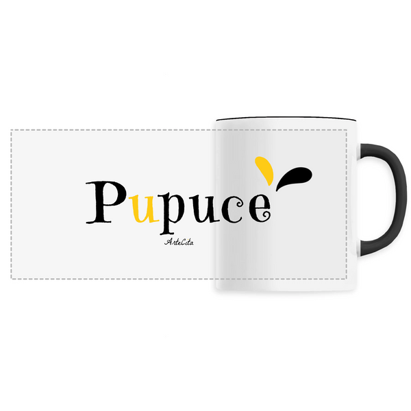Mug - Pupuce - 6 Coloris - Cadeau Original - Cadeau Personnalisable - Cadeaux-Positifs.com -Unique-Noir-