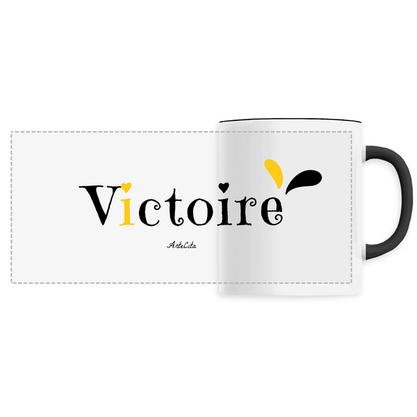 Mug - Victoire - 6 Coloris - Cadeau Original - Cadeau Personnalisable - Cadeaux-Positifs.com -Unique-Noir-