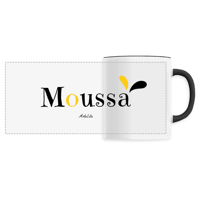 Cadeau anniversaire : Mug - Moussa - 6 Coloris - Cadeau Original - Cadeau Personnalisable - Cadeaux-Positifs.com -Unique-Noir-
