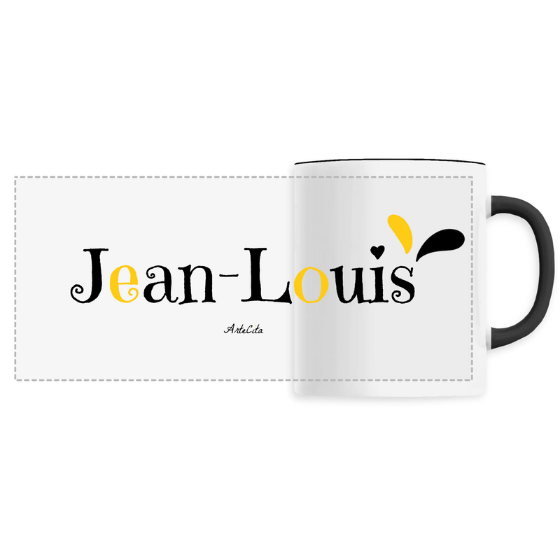 Cadeau anniversaire : Mug - Jean-Louis - 6 Coloris - Cadeau Original - Cadeau Personnalisable - Cadeaux-Positifs.com -Unique-Noir-
