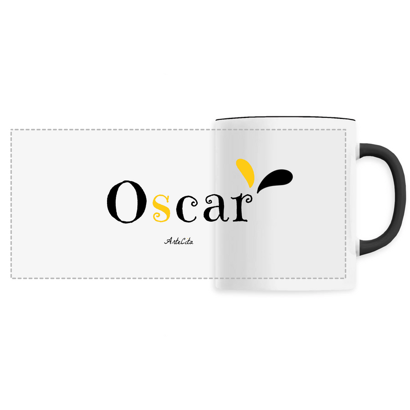 Cadeau anniversaire : Mug - Oscar - 6 Coloris - Cadeau Original - Cadeau Personnalisable - Cadeaux-Positifs.com -Unique-Noir-