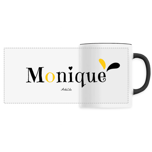 Mug - Monique - 6 Coloris - Cadeau Original - Cadeau Personnalisable - Cadeaux-Positifs.com -Unique-Noir-