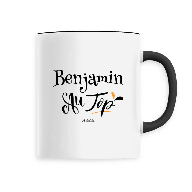 Cadeau anniversaire : Mug - Benjamin au Top - 6 Coloris - Cadeau Original - Cadeau Personnalisable - Cadeaux-Positifs.com -Unique-Noir-