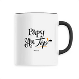 Mug - Papy au Top - 6 Coloris - Cadeau Original - Cadeau Personnalisable - Cadeaux-Positifs.com -Unique-Blanc-